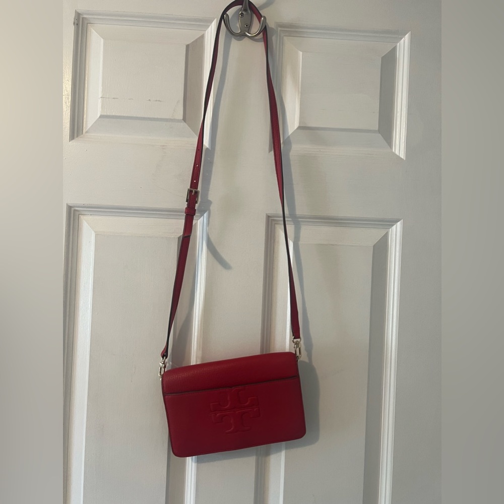 Red Tory Burch crossbody.